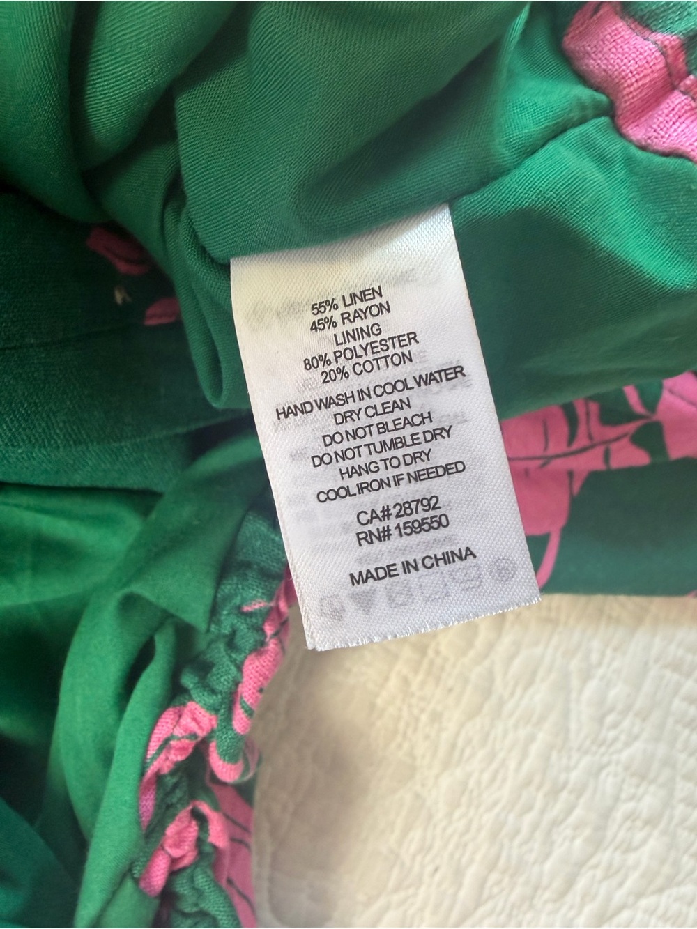 NEW! Maison d’ Amelie Green & Pink linen midi Skirt Set S Small NWT! - Picture 11 of 11